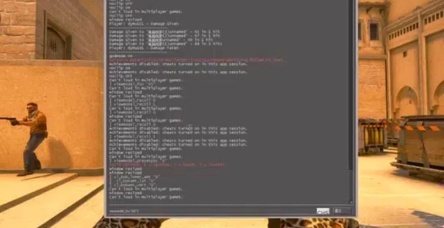 developer console in csgo