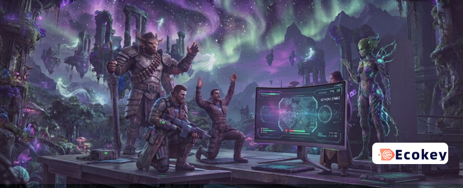 System performance dashboard showing optimized metrics during a Guild Wars 3 gameplay session.